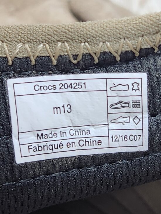 CROCS Swiftwater Men\'s 13 Beige Leather Outdoor Fisherman Shoes Sandals 204251 main image 7